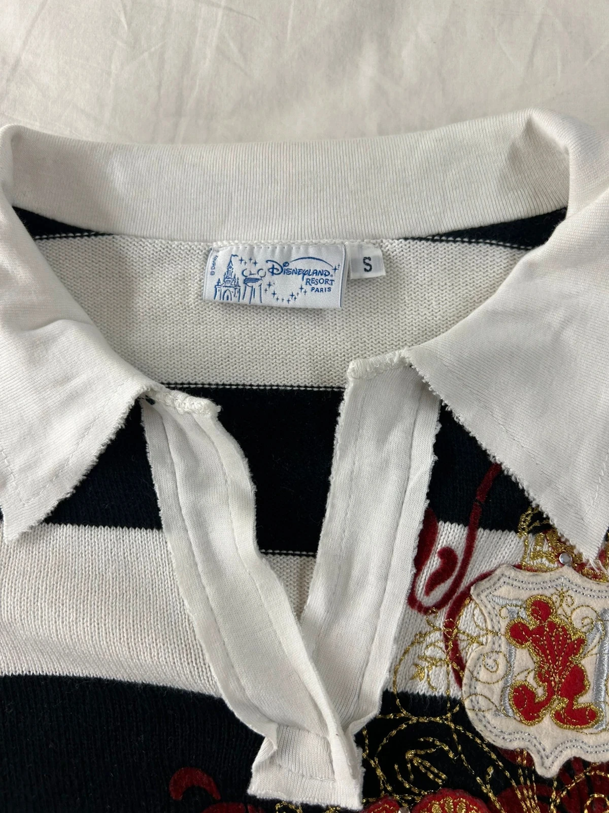Polo rayado Disneyland resort paris estilo vintage retro Y2K talla s / 100% Algodón / fabricado en Portugal – photo 5